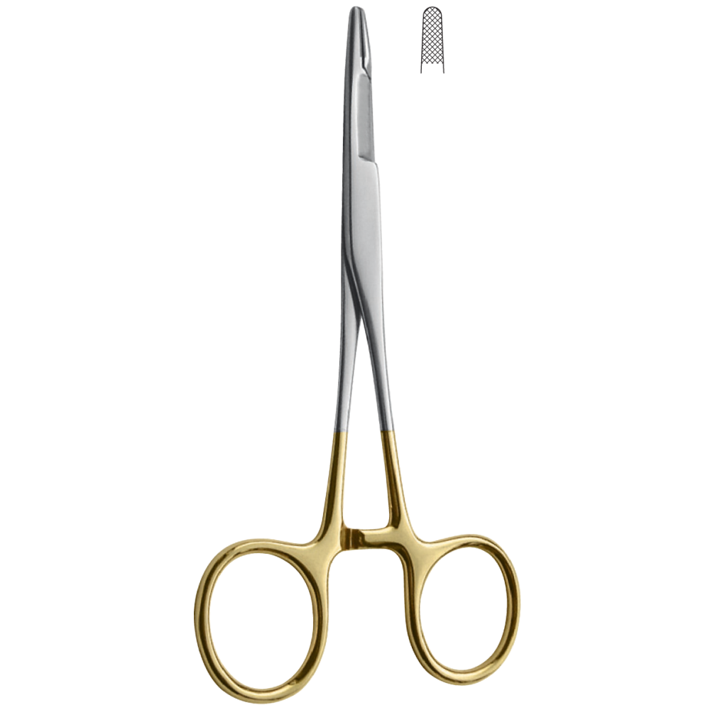 L4-178 Olsen-Hegar Needle Holder With Scissors 140mm - Image 1