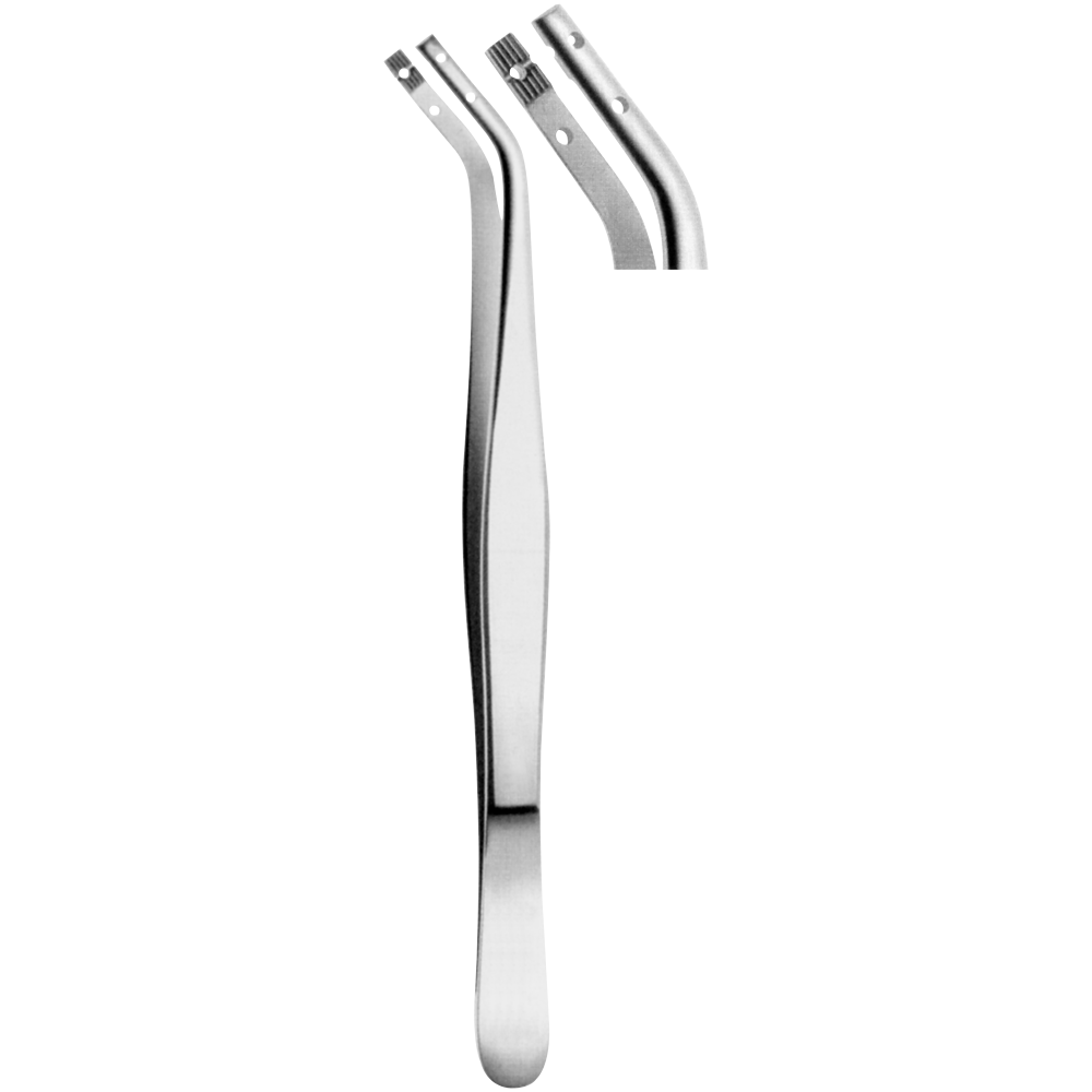 L6-148 Tissue Graft Forcep Serrated Teeth 150mm - Image 1